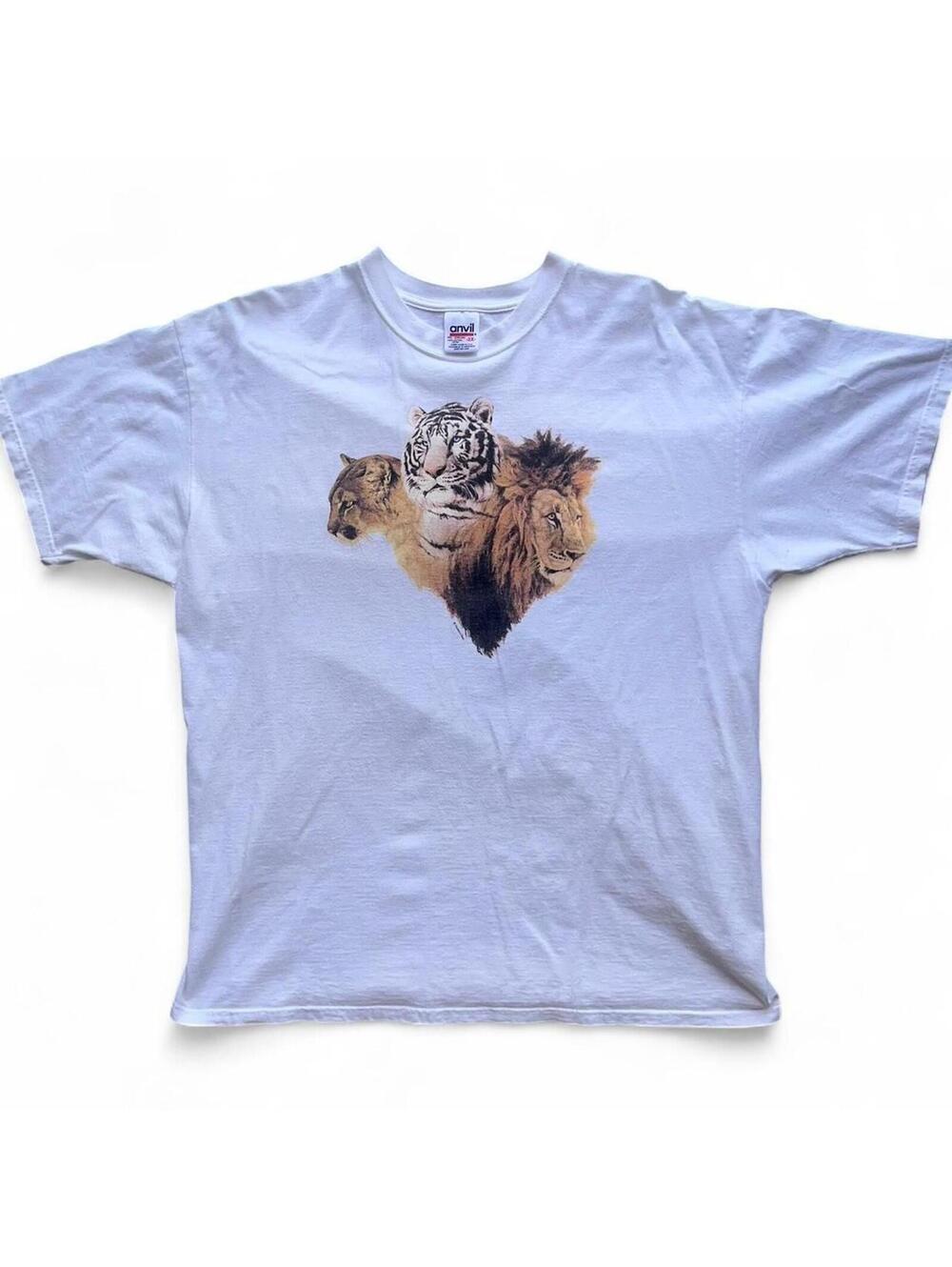 Vintage Human-i-Tees Wildlife Animal Graphic T-Shirt 2XL